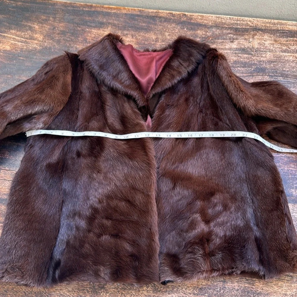 Vintage dark rich brown ranch mink fur coat short gorgeous - Picture 7 of 16